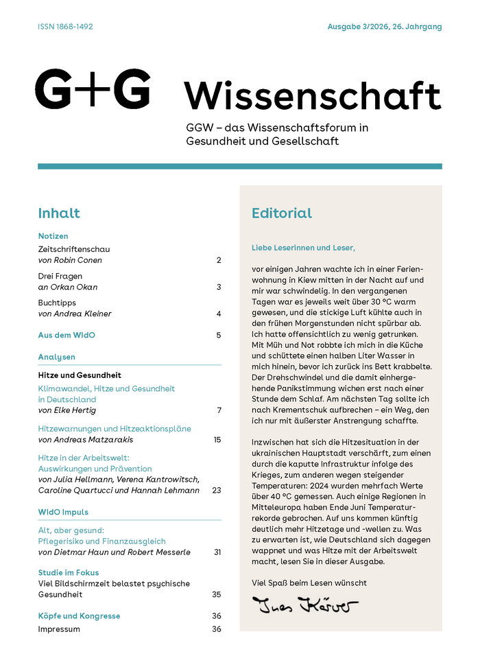 Cover der G+G Wissenschaft